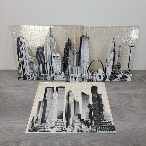 Vintage 1992 3D City Skyline Jigsaw Puzzle Size Gray White NEW in Box - Picture 6 of 8